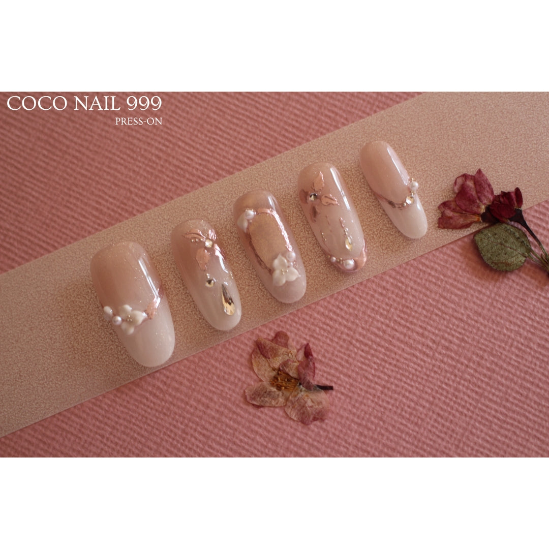 N°31 – Blush Pearl Bloom | Press-On Nails by COCO NAIL 999