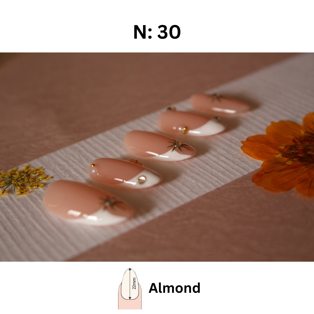 N°30 - Golden Petal | Press-On Nails by COCO NAIL 999