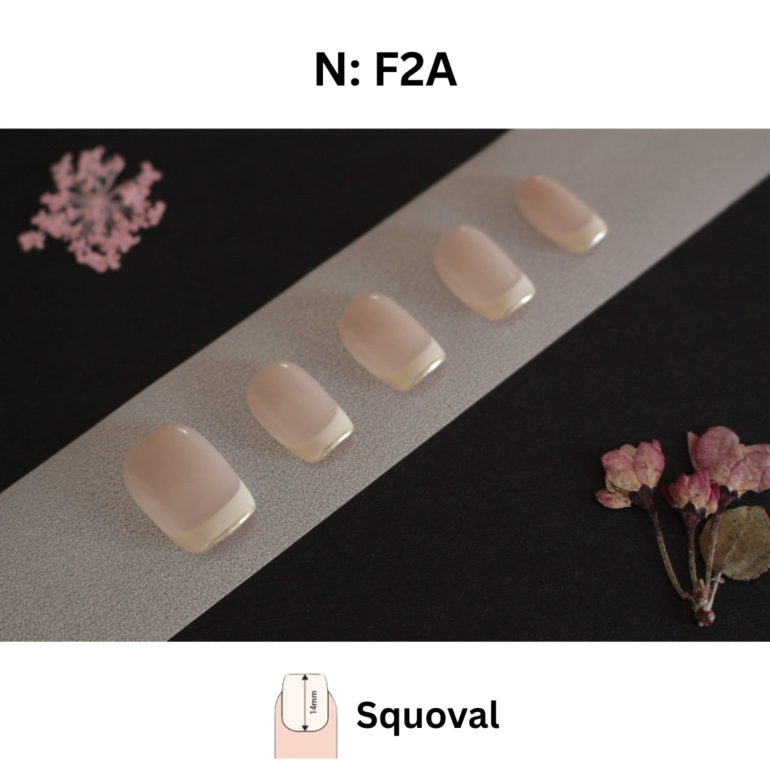 N°F2A\B– Luxe French | Press-On Nails by COCO NAIL 999