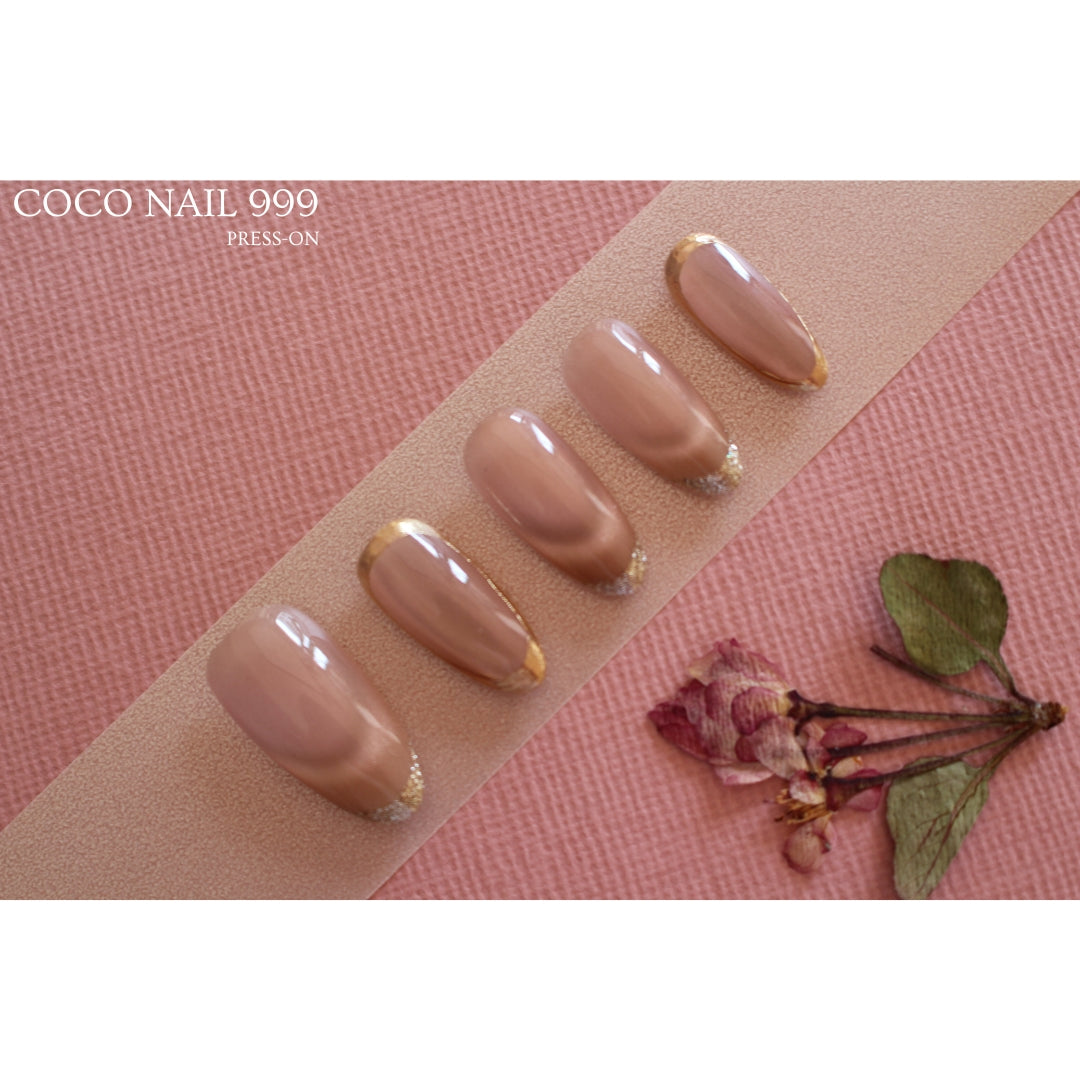 N°21 – Mocha Luxe | Press-On Nails by COCO NAIL 999