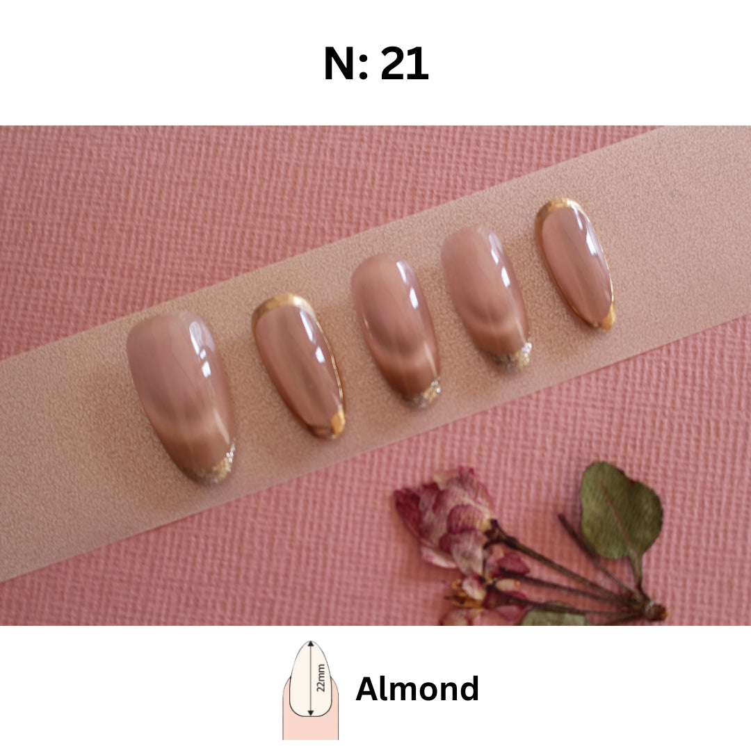 N°21 – Mocha Luxe | Press-On Nails by COCO NAIL 999