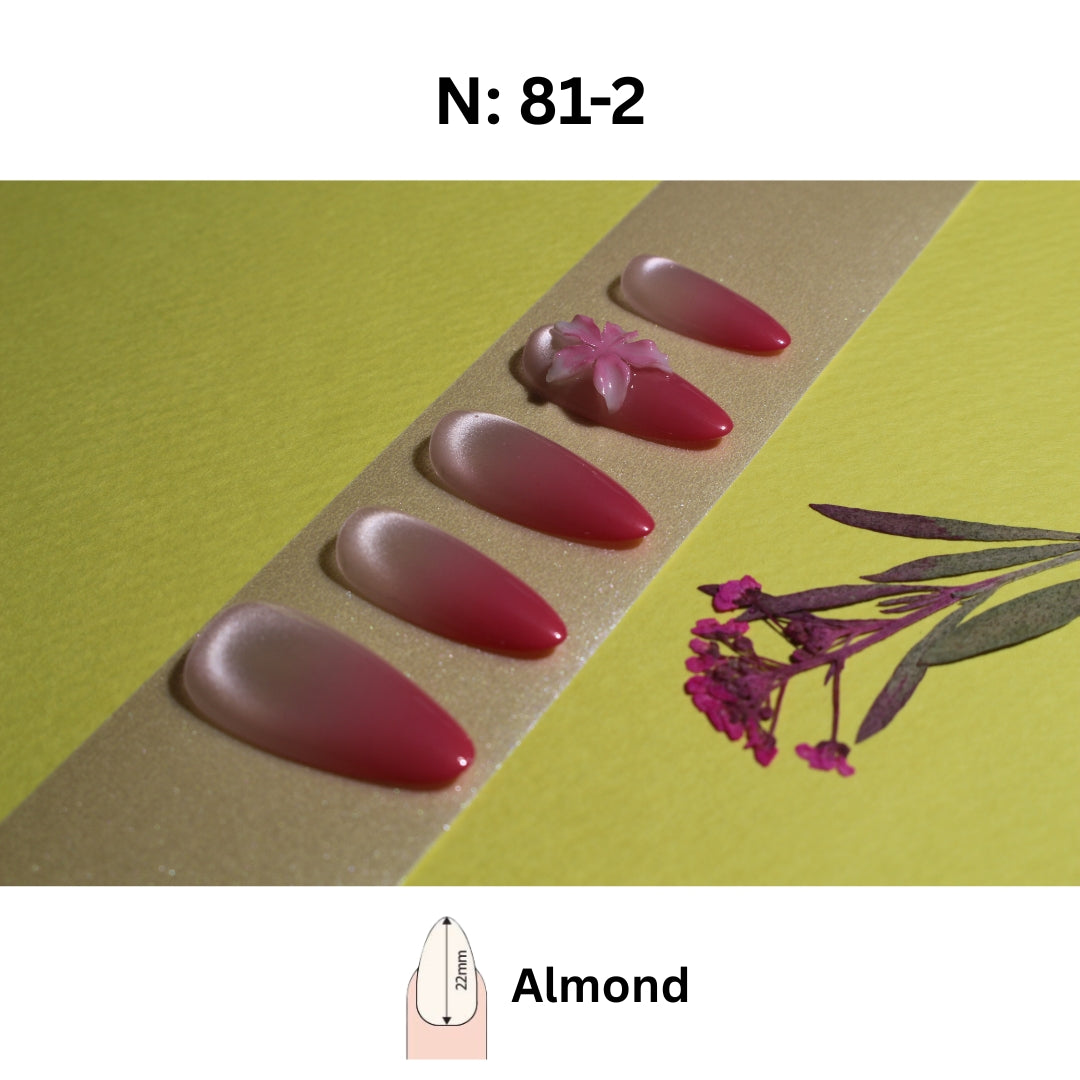 N°81-2 – Blush Bloom | Press-On Nails by COCO NAIL 999