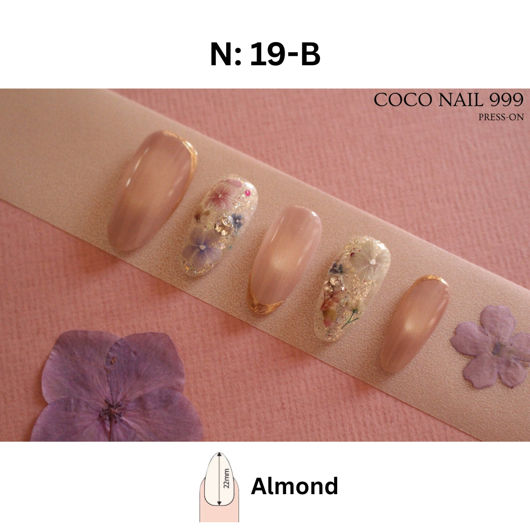 N°19 - Almond Elegance | Press-On Nails by COCO NAIL 999