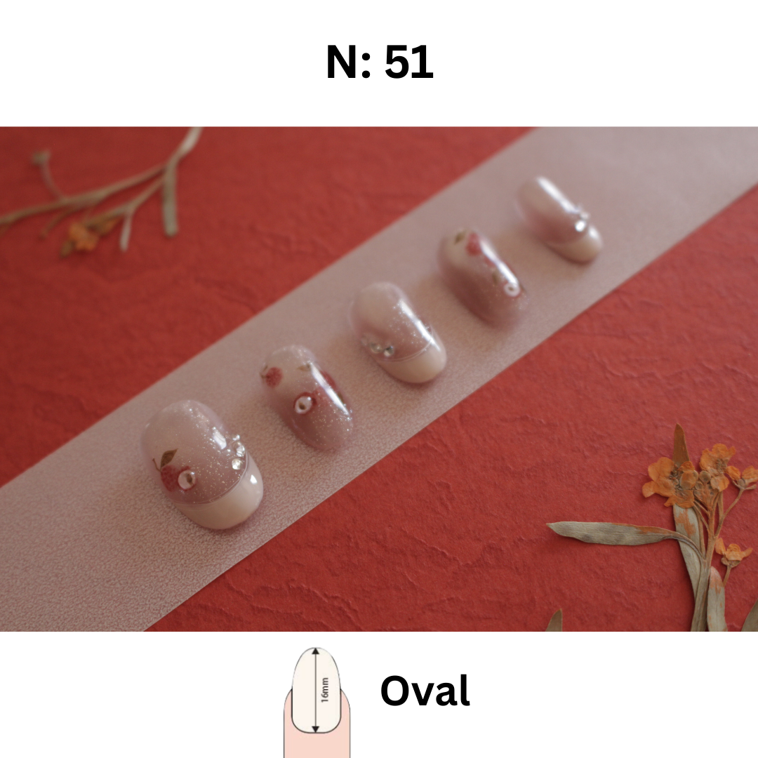 N°51 – Floral Nude Elegance | Oval