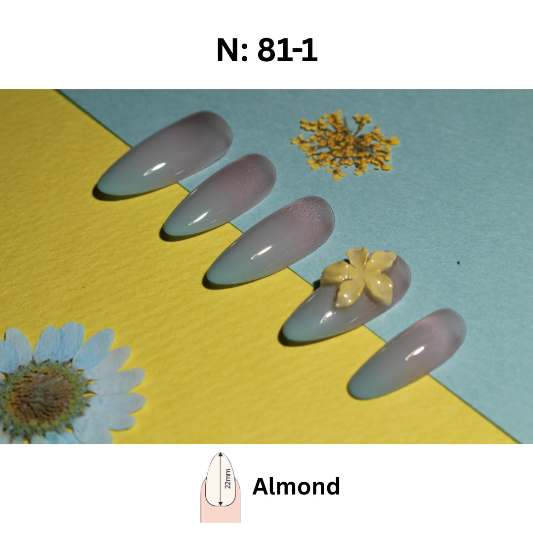 N°81-1 – Misty Bloom | Press-On Nails by COCO NAIL 999