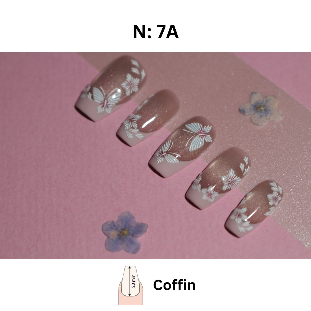 N°7-A\B – Petal Whisper | Press-On Nails by COCO NAIL 999