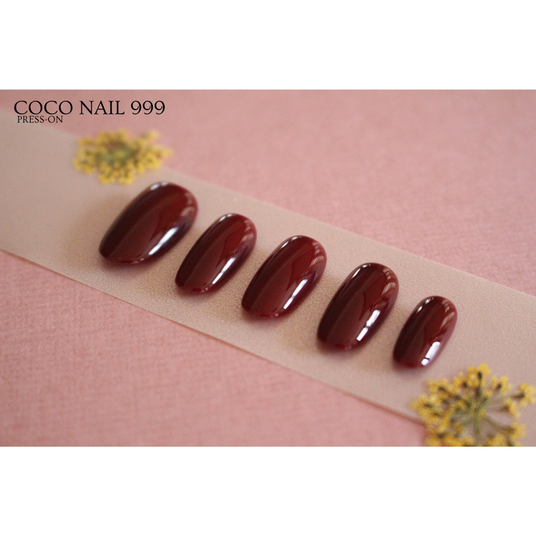 N°9-5 – Deep Cherry | Press-On Nails by COCO NAIL 999