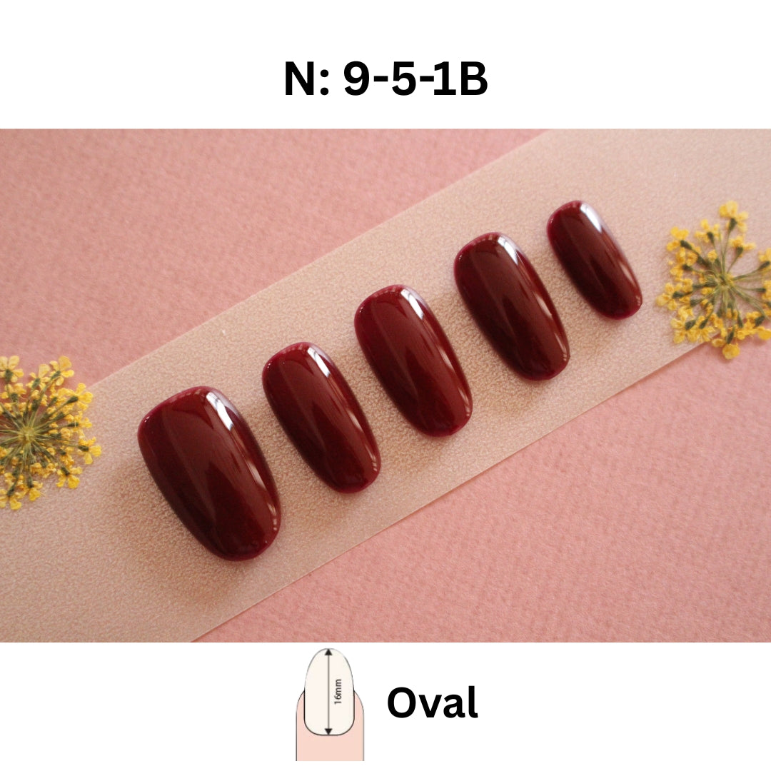 N°9-5 – Deep Cherry | Press-On Nails by COCO NAIL 999