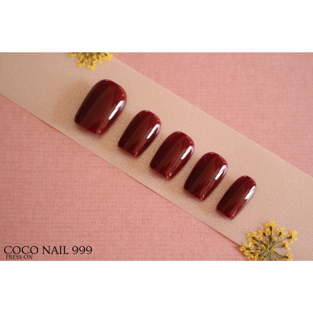 N°9-5 – Deep Cherry | Press-On Nails by COCO NAIL 999