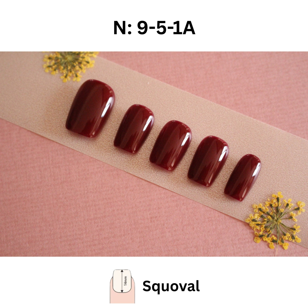 N°9-5 – Deep Cherry | Press-On Nails by COCO NAIL 999
