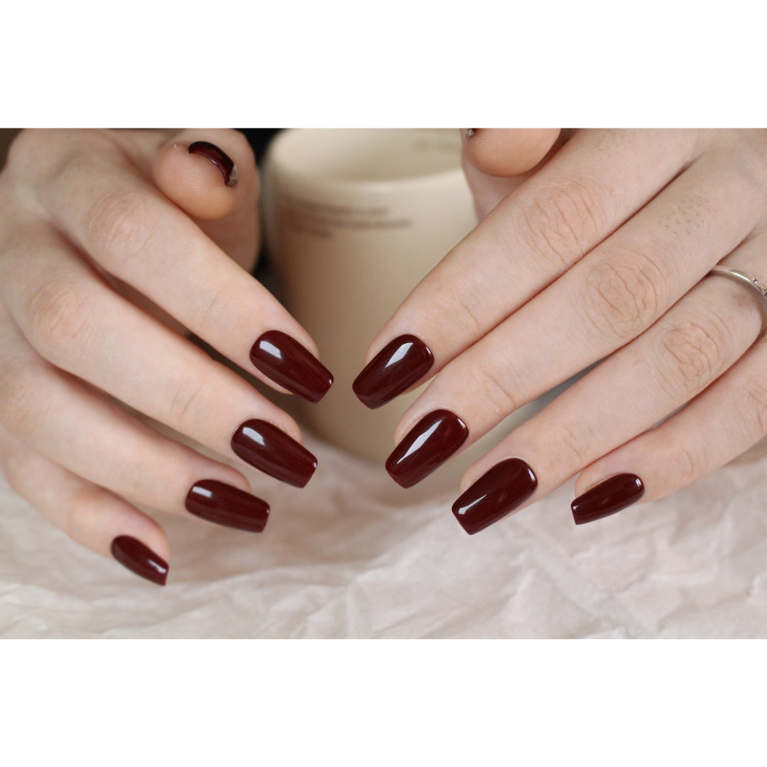 N°9-5 – Deep Cherry | Press-On Nails by COCO NAIL 999