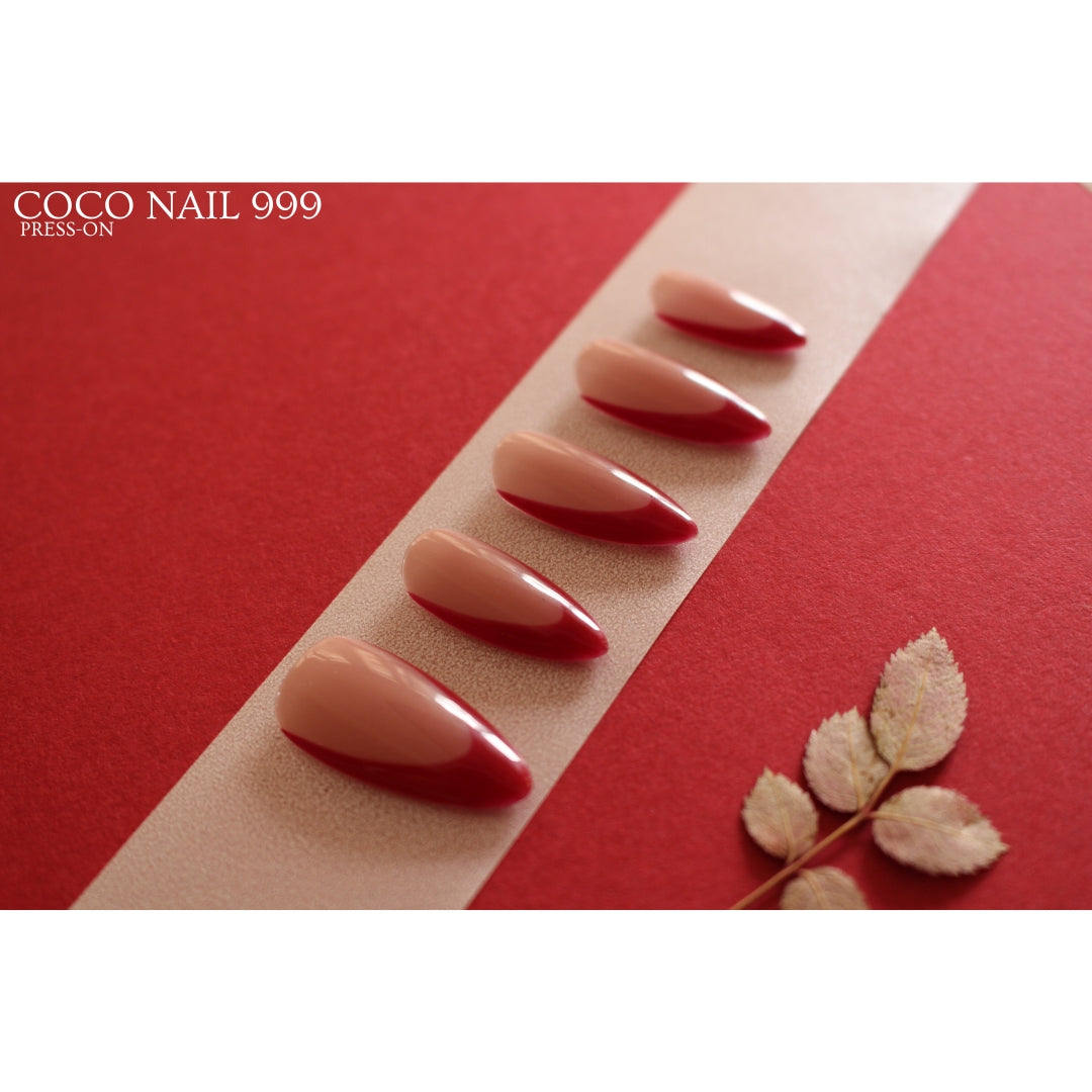 N°F28 – Classic Red French | COCO NAIL 999 Press-On Nails