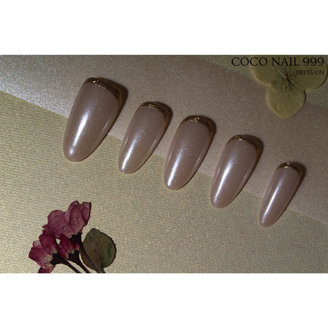 N°73A\B – Golden Touch | COCO NAIL 999 Press-On Nails