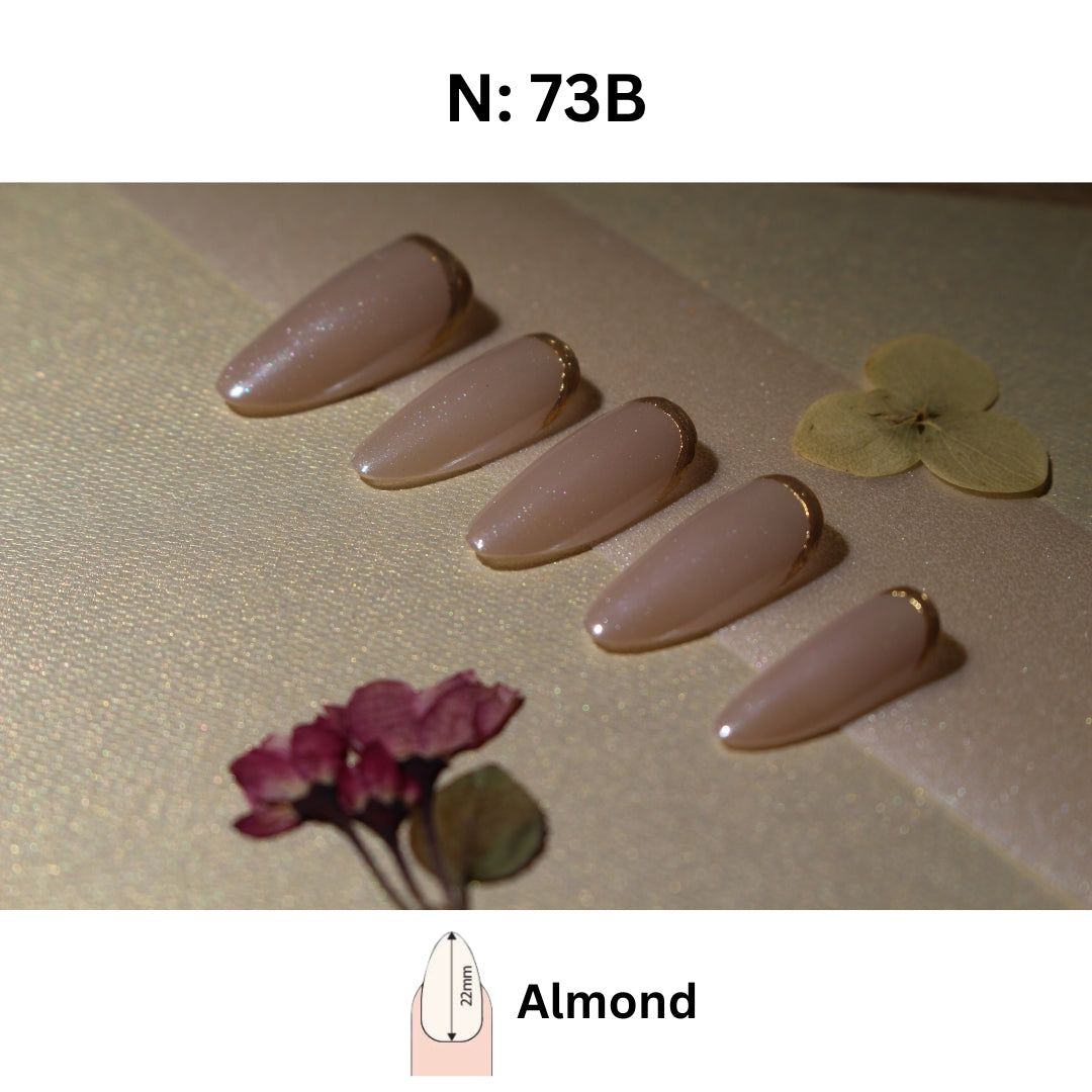 N°73A\B – Golden Touch | COCO NAIL 999 Press-On Nails
