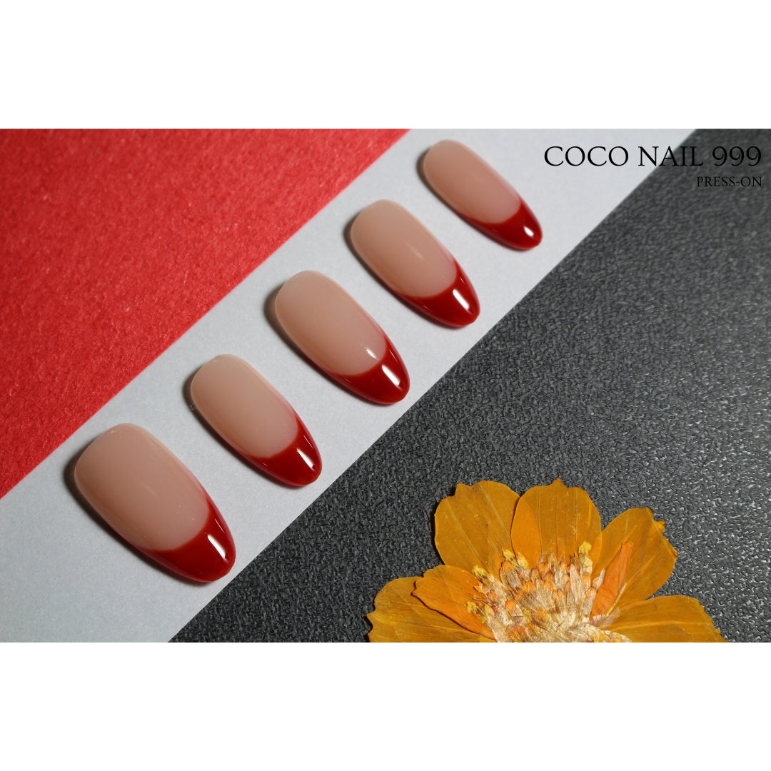 N°F9 – Red Elegance | COCO NAIL 999 Press-On Nails