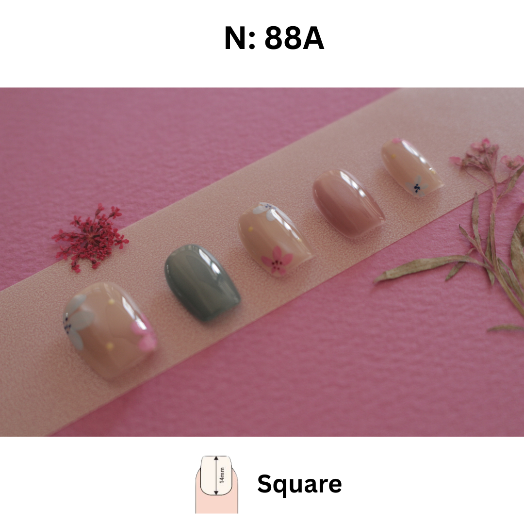 N°88 – Floral Mix | COCO NAIL 999 Press-On Nails