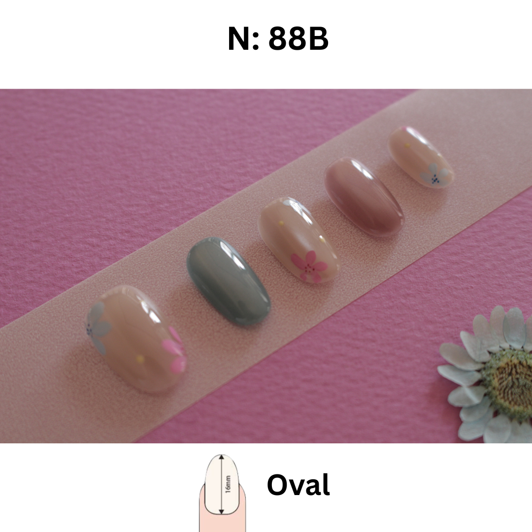 N°88 – Floral Mix | COCO NAIL 999 Press-On Nails