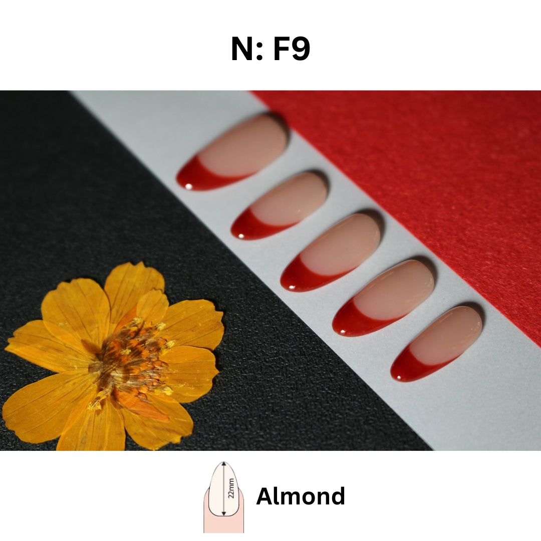 N°F9 – Red Elegance | COCO NAIL 999 Press-On Nails