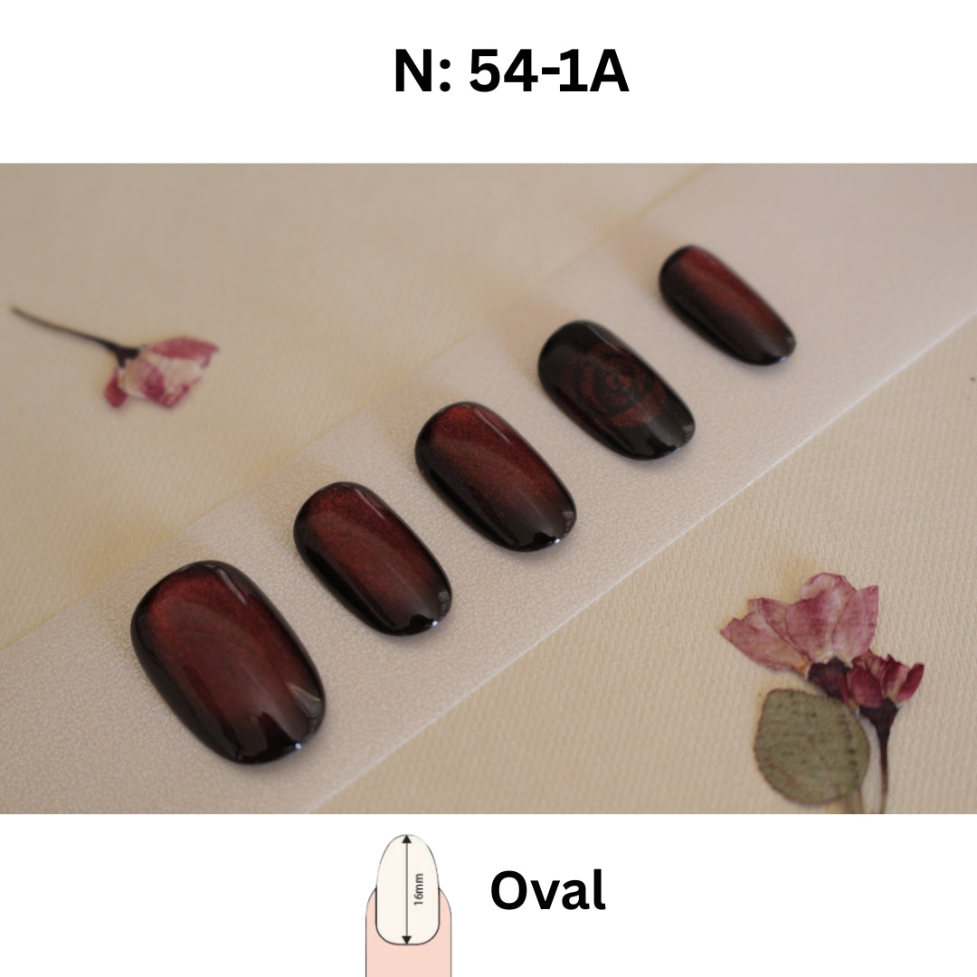 N°54 Burgundy Bloom | Oval & Square Medium