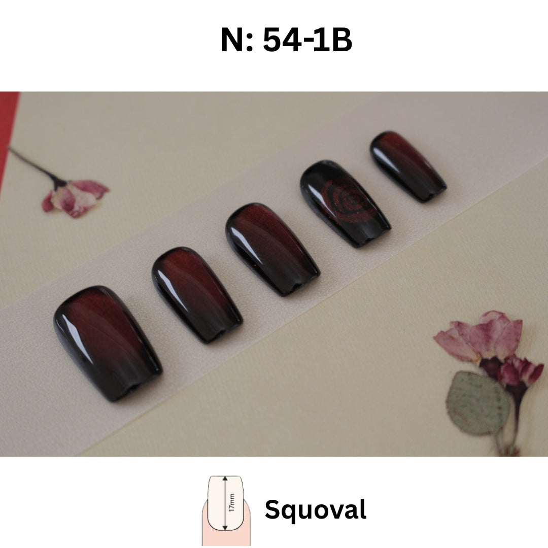 N°54 Burgundy Bloom | Oval & Square Medium