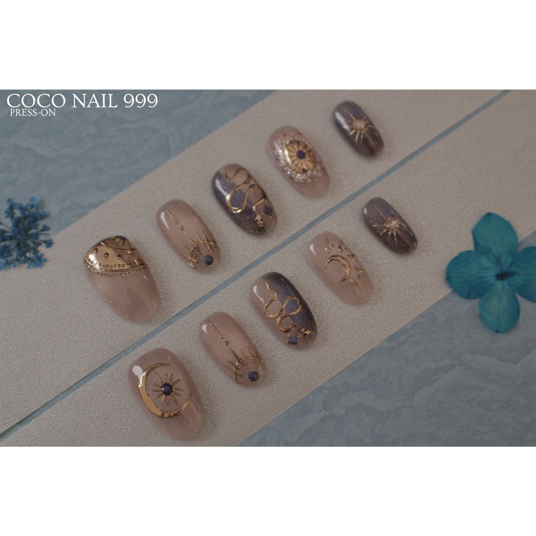 N39 - Mystic Oval Set | Press-On Nails by COCO NAIL 999