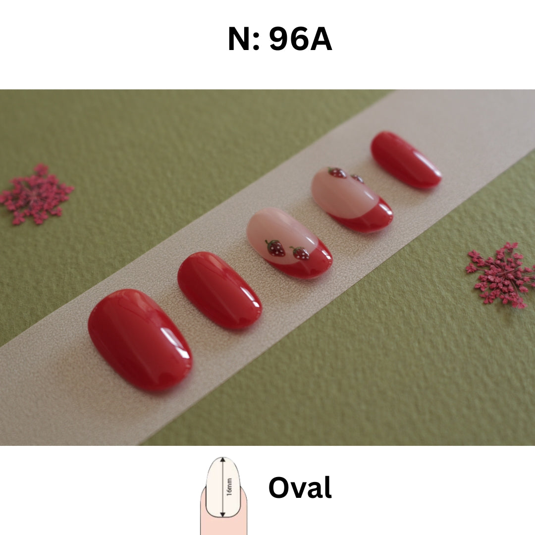 N°96 – Strawberry Red Charm | Coffin & Oval