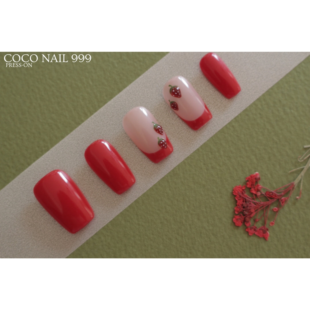 N°96 – Strawberry Red Charm | Coffin & Oval