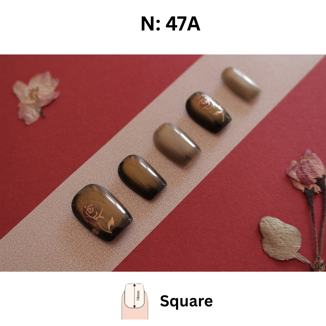 N°47 — Elegant Earthy Ombré | Square & Squoval
