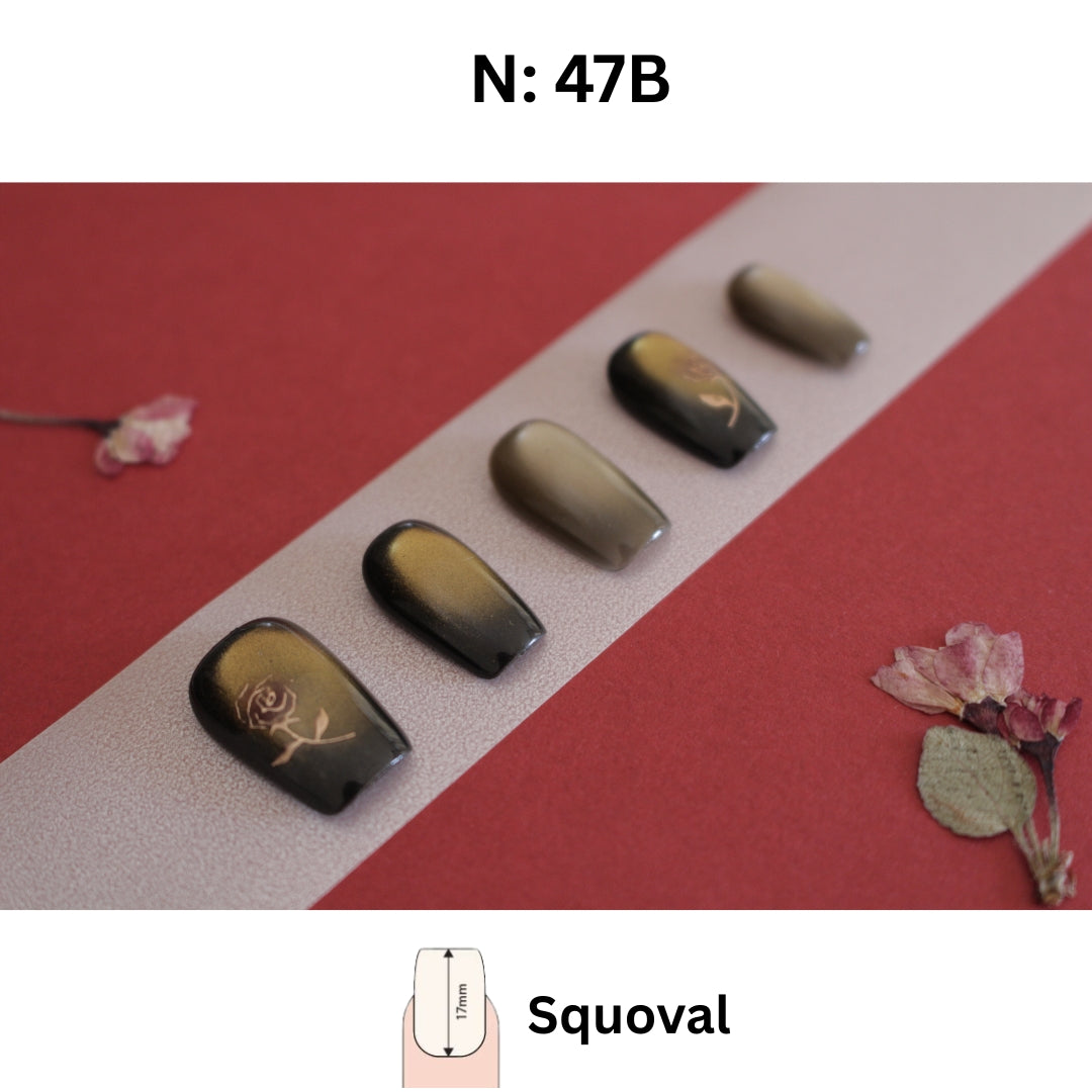 N°47 — Elegant Earthy Ombré | Square & Squoval