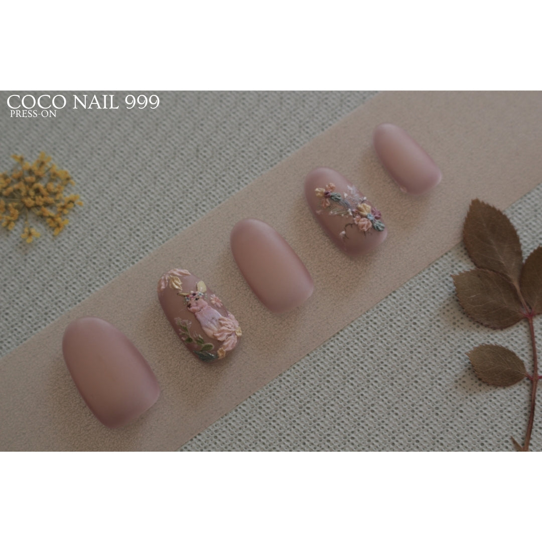 N°3 — Matte Blush Bloom | Oval 14mm