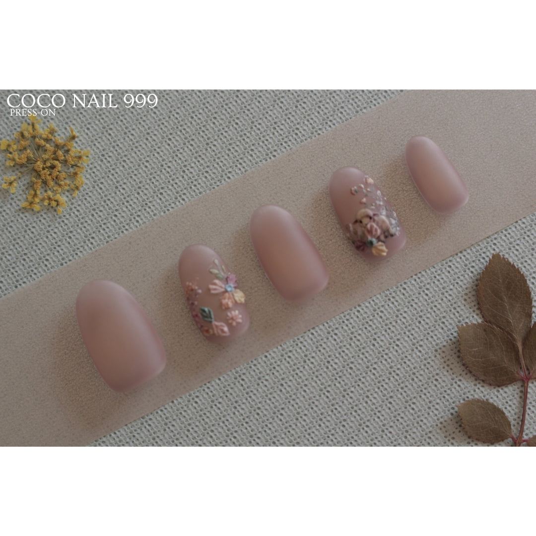 N°3 — Matte Blush Bloom | Oval 14mm