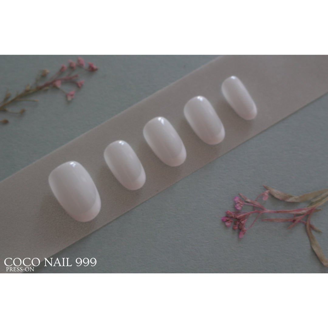 N°F23 — Milky White French | Square Short & Oval
