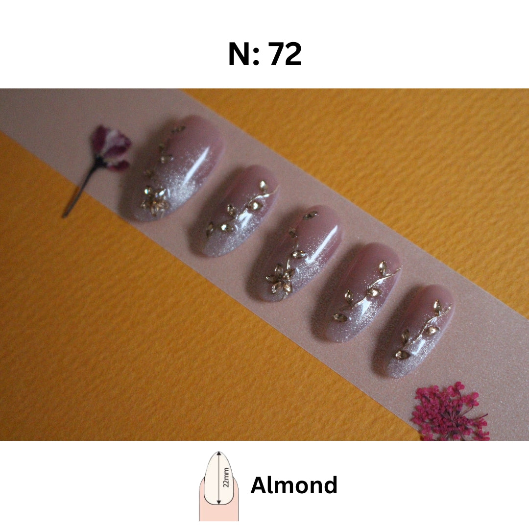 N°72 – Glitter Blossom | Almond 22mm