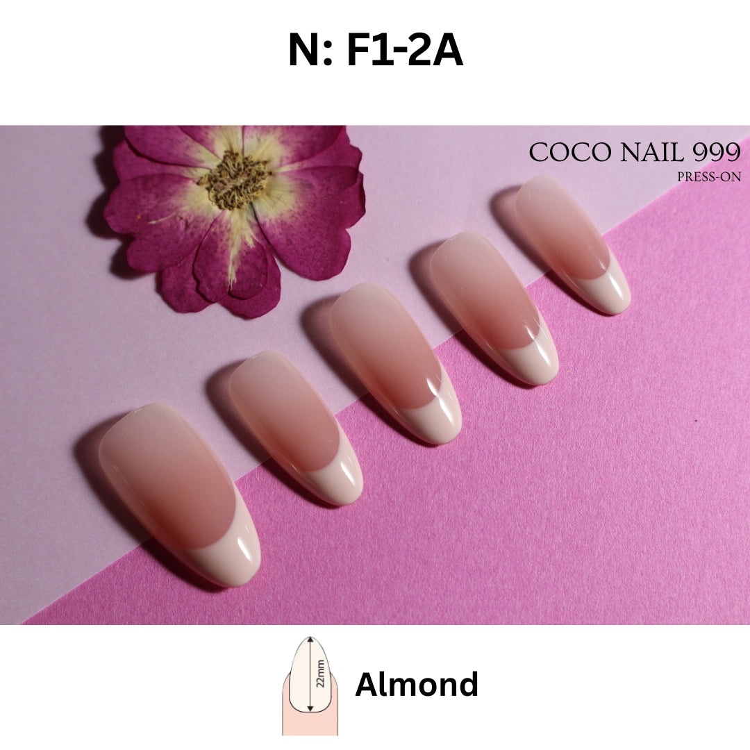 N°F1 – Pure French | COCO NAIL 999 Press-On Nails