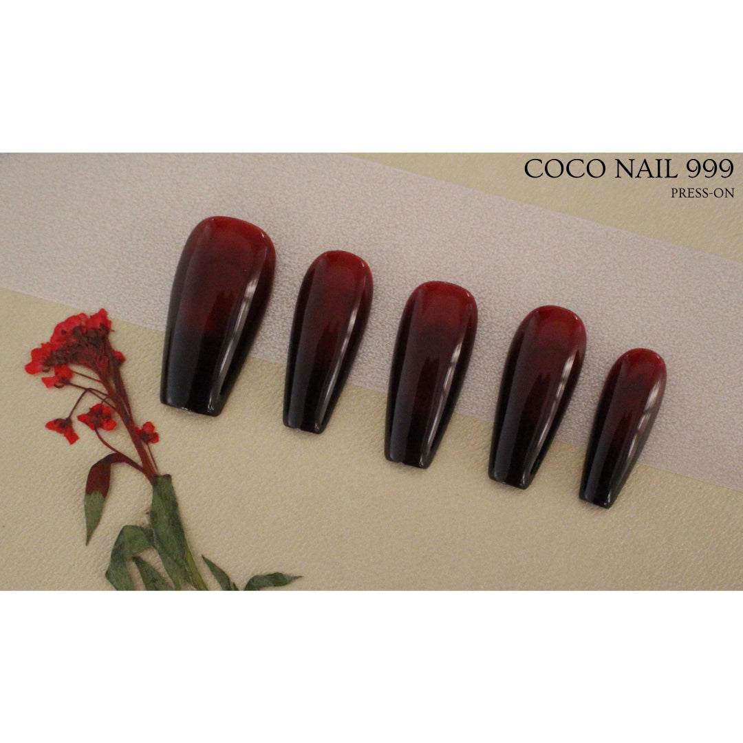 N:58 Burgundy Dream – Long Coffin Nails