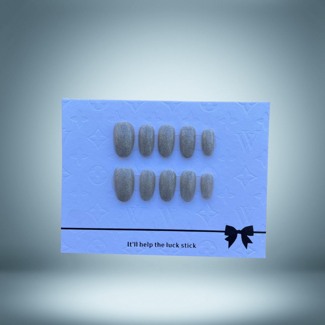 Oval White Brightening 16mm Nails #6