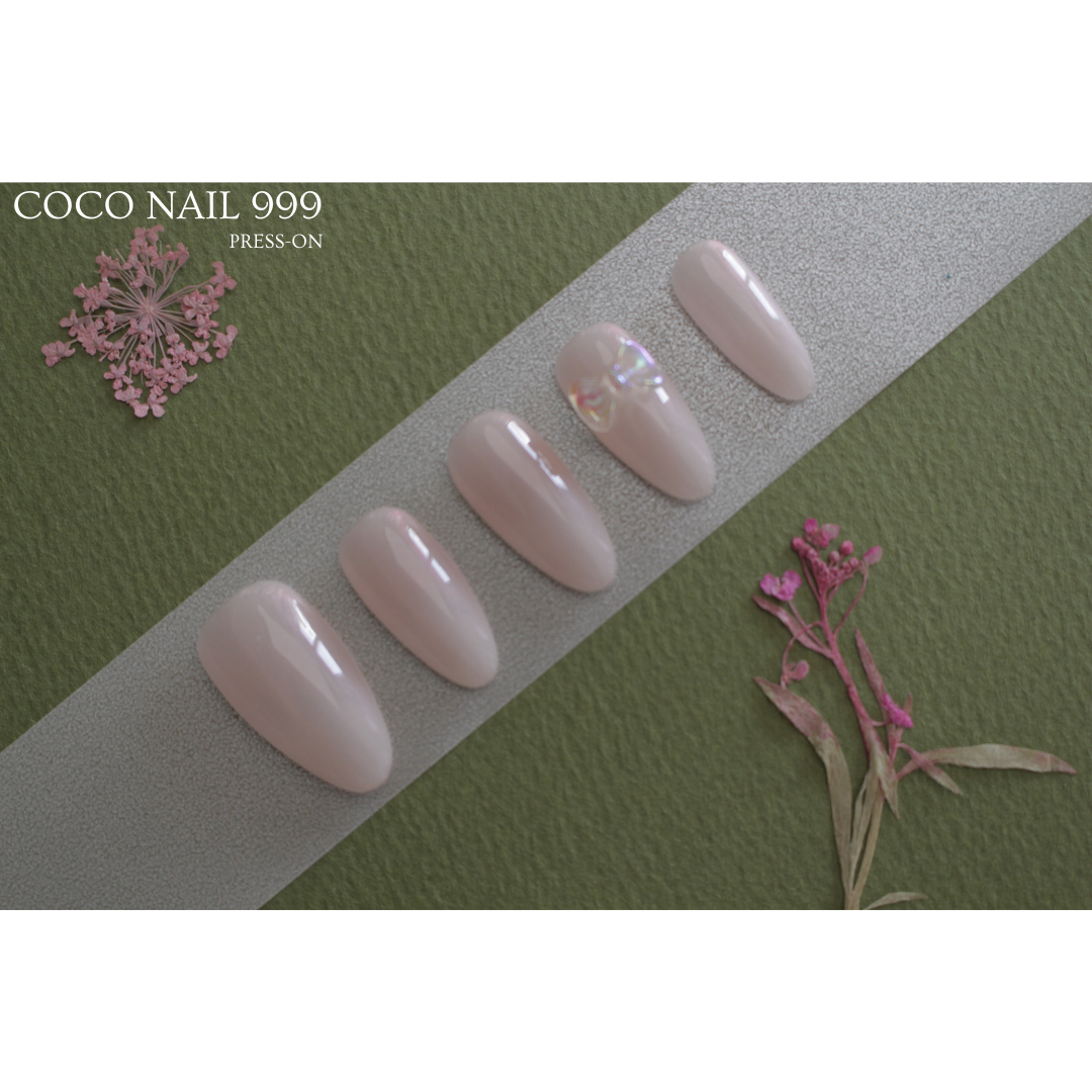 N:103 (Nude Pink with Pearl Bow, Almond & Oval)