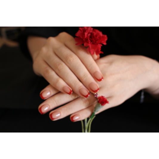 N°F7 – Red French Charm | COCO NAIL 999 Press-On Nails