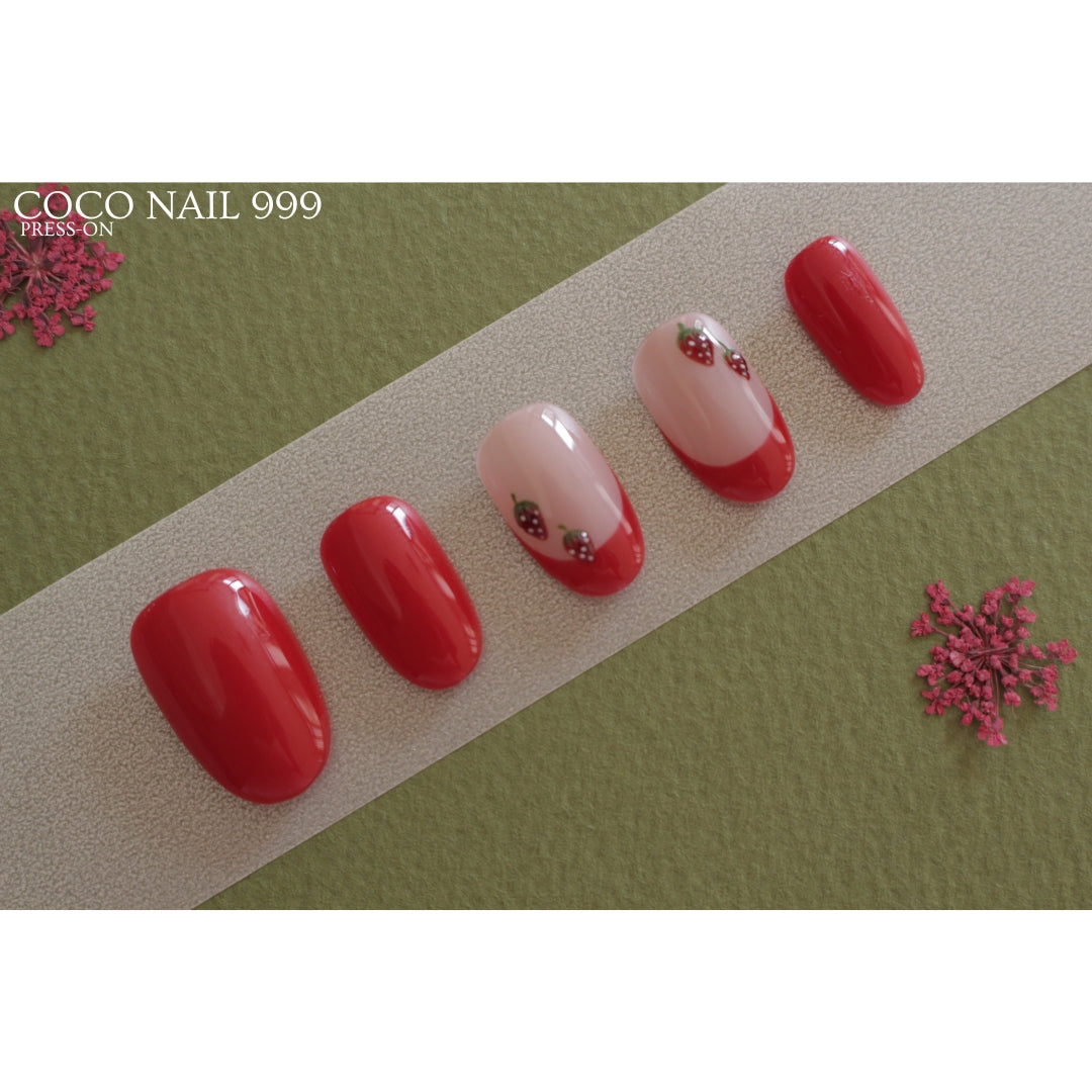 N°96 – Strawberry Red Charm | Coffin & Oval