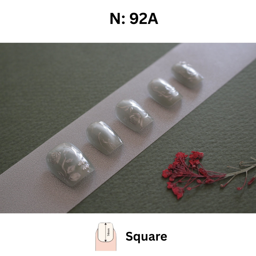 N°92A — Misty Rose | Square & Oval
