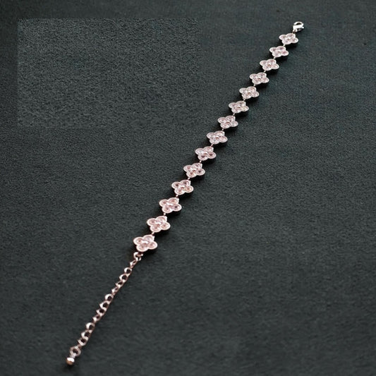 Pink clover tennis bracelet #YS3429