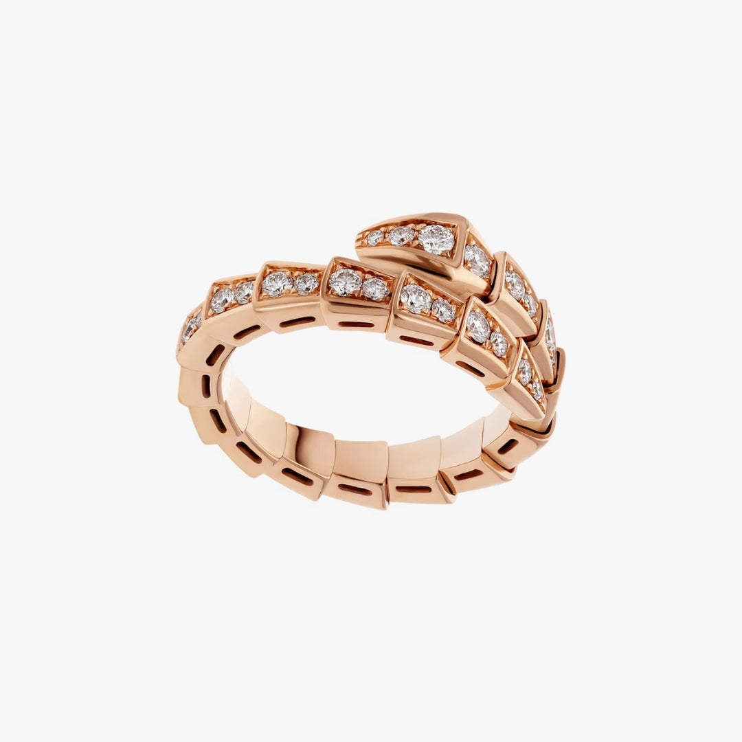 BVL Thin Diamond Encrusted Serpentine Ring #A1117